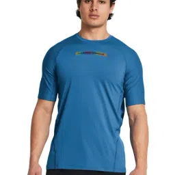 Under Armour Blue Slim Fit Sports T-Shirt-image-55