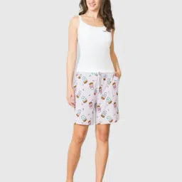 Van Heusen Lavender Printed Shorts image 4