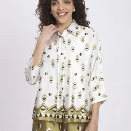 R&B White Polyester Printed Top-picture-11