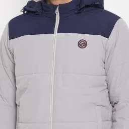 Duke Grey Regular Fit Quilted Hooded Jacket image 4