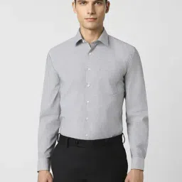 Van Heusen Grey Cotton Slim Fit Striped Shirt-picture-23