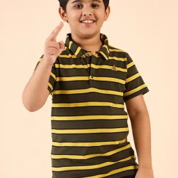 StyloBug Boys Green Cotton Blend Printed T-shirt-picture-35