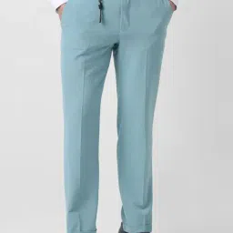 Van Heusen Blue Slim Fit Trousers-image-33