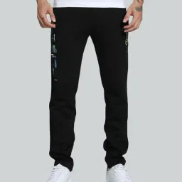 Puma Black Slim Fit Printed Trackpants-image-30