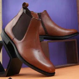 Hoversoul x Nico Nerini Men's Farasi Tan Chelsea Boots-picture-15