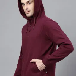 Hancock Burgundy Blended Regular Fit Sweatshirt image 3