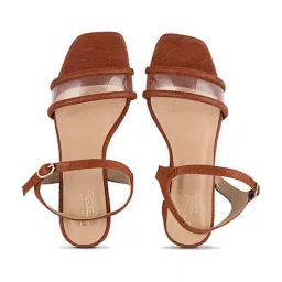 D'LORZERI Women's Tan Ankle Strap Sandals image 4