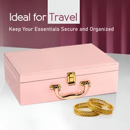 RUBOXA Beige & Pink 2 Pieces 4 Rod Bangles Box Organiser image 4