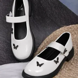 Jove Women's White Mary Jane Shoes-picture-26