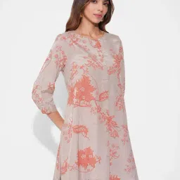 Marigold Lane Beige Regular Fit Printed Kurti image 3