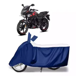 Auto Pearl Bike Cover for Bajaj Pulsar 220 (White & Blue)-picture-13