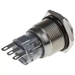 RS PRO Push Button Switch Momentary Panel Mount 19 mm Cutout, 8118578 image 3
