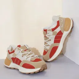 The White Pole Women's Beige Casual Sneakers-picture-33