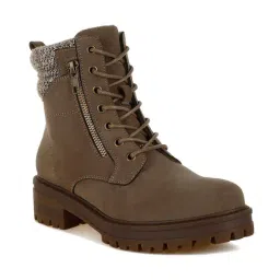 London Rag Women's Taupe Derby Boots-image-20