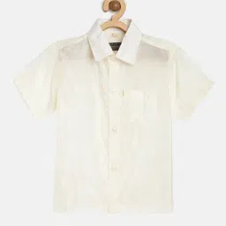 THANGAMAGAN Kids Cream Solid Shirt-picture-34