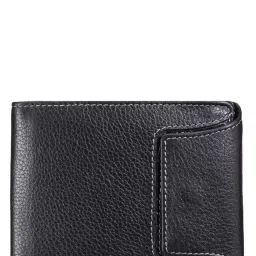 teakwood leathers Teakwood Leather Black Solid Bi-Fold Wallet image 1