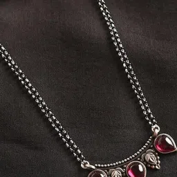 Jaypore Silver Spring Mangalsutra & Earring Set image 2