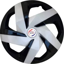 Auto Pearl MSB04 R15381 mm(15 Inch) Press Type Wheel Hubcap with Retention Ring Glossy Silver Black Wheel Cover for Maruti Vitara Brezza ZXI Plus AT Petrol16 cm (Set of 4)-picture-23