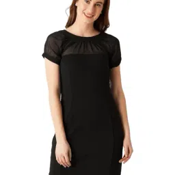 Miss Chase Black Slim Fit Above Knee Dress-image-0