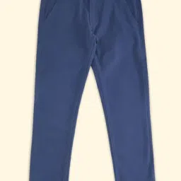 Pantaloons Junior Navy Cotton Regular Fit Trousers-picture-29