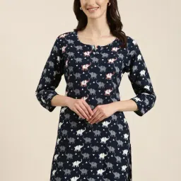 showoffff SHOWOFF Navy Printed Kurti-picture-32