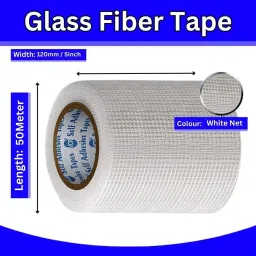 VCR 50 m x 120 mm Fibreglass White Glass Fiber Tape, 4 Rolls Per Pack image 4