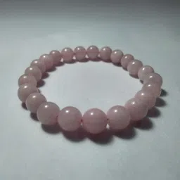 Vanira Rose Quartz Beaded Elasticated Bracelet image 3