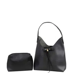 Giordano Carnival Black Solid Medium Tote Handbag with Pouch-picture-31