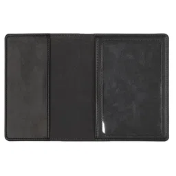 lyla 3xPortable Passport Cover Simple Men Women Protective Leather Wallet Black image 4