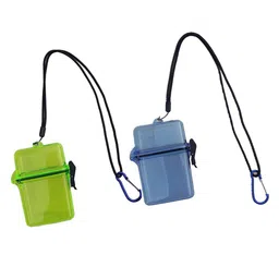 SAZ DEKOR Waterproof Dry Box Container Clip for Scuba Diving Snorkel Kayak Yellow+Blue image 4
