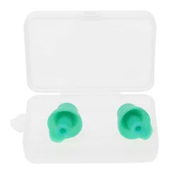 generic LOSA 4 Pairs Silicone Earplug Airplane Travel Noise Cancelling Ear Plugs Green image 5