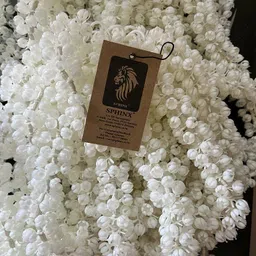 SPHINX Artificial Jasmine Buds (mogra phool) Garlands for Festive Pooja Wedding Housewarming Diwali Decorations Navratri Events Home Table Bedroom Pooja Room (5 ft, 1) image 4