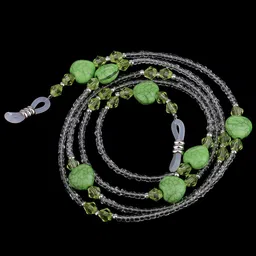 saz dekor 2Pcs Eyeglass Glasses Cord Holder Necklace Eyewear Sunglass Neck Strap Chain|Sunglass For Woman With Storage Box, Trending, Stylish & Durable Sunglasses, Lightweight Large Frame for Woman| image 4