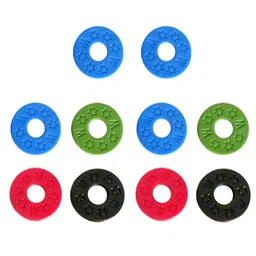 ATORSE 10 Pieces Guitar Strap Block Rubber Safety Strap Lock Washer For Guitar Bass|Musical Instruments & Gear|Guitars & Basses|Parts & Accessories|Straps image 1