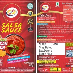 Am 2 Pm - Mexican Touch Salsa Sauce Enjoy the salsa Dip with Nachos, Garlic Bread, Sandwich Burger, Momos Chips Spread For Rolls | Sweet Spicy Tangy Flavour - 1Kg image 3