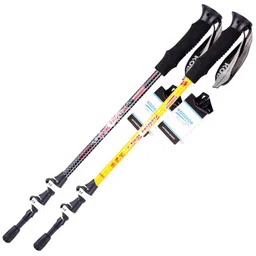 club bollywood ‎CLUB BOLLYWOOD Aluminum Alloy Telescopic Walking Skiing Stick Trekking Hiking Pole Black image 2