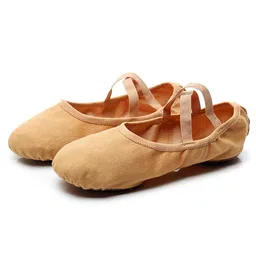 club bollywood The Style Sutra 2xCanvas Ballet Slipper Split-Sole Shoes Fitness Gymnastics Flats Tan_37| Dancewear | Dance Shoes image 3