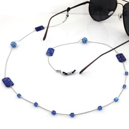 saz dekor Eyeglass Exquisite Delicate Sunglasses Spectacles Chain Holder Dark Blue|Sunglass For Woman With Storage Box, Trending, Stylish & Durable Sunglasses, Lightweight Large Frame for Woman Man| image 5