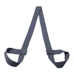UJEAVETTE Cotton Yoga Mat Strap Pilates Mat Carrier Fitness Stretchy Loop Dark Grey image 2