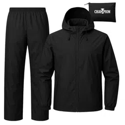 4v1 Champion Premium Waterproof Raincoat for Men & Women | Lightweight, Breathable & Durable | Hooded Rain Jacket with Storage Pouch | All-Weather Protection image 1