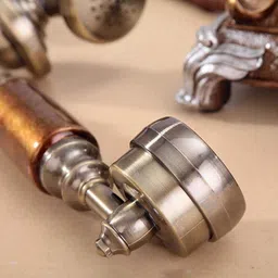 dratal Imitation Copper Vintage Style Rotary Retro Old Fashioned Rotary Dial Home and Office Telephone Functional Antique Style Telephone-Bronze image 5