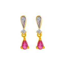 p.c. chandra jewellers 18K Gold with Diamond Clip-On Earring for Women, Gold image 1