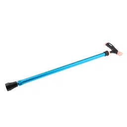 JAZZY PEARLS Adjustable Alloy Walking Stick Elderly Cane Hiking Trekking Pole Sky Blue image 1