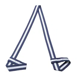 Ubervia® Cotton Yoga Mat Strap Pilates Mat Carrier Fitness Stretchy Loop Blue White image 2