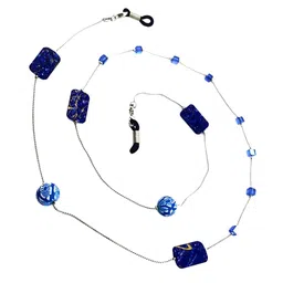 saz dekor Eyeglass Exquisite Delicate Sunglasses Spectacles Chain Holder Dark Blue|Sunglass For Woman With Storage Box, Trending, Stylish & Durable Sunglasses, Lightweight Large Frame for Woman Man| image 3