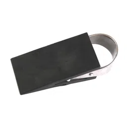 club bollywood The Style Sutra Rubber Stainless Steel Door Stopper Stop Door Block Black 12.8x5x4cm|Home & Garden | Home Decor| Doorstops|1 Piece Door Stopper image 1