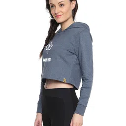 campus sutra Printed Full Sleeve Hooded Sweatshirts or Hoodie for Women image 3