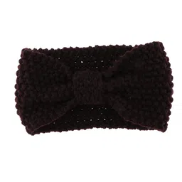 secret desire Bow Turban Knitted Headwrap Hair Band Winter Ear Warmer Headband Coffee image 4