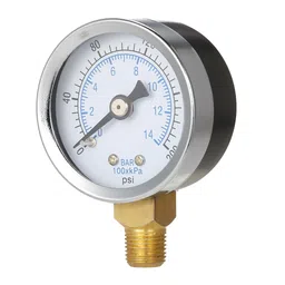 atorse ATORSE™ 1.5'' Face Air Oil Water Pressure Gauge 1/8'' Npt 0-200 Psi Manometer 0-14 Bar|Business & Industrial | Hydraulics Pneumatics & Pumps | Air Pressure Gauges image 5