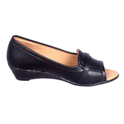 footshez Women's Black Elegant Fashionable Platform Formal Bellies Shoes image 3